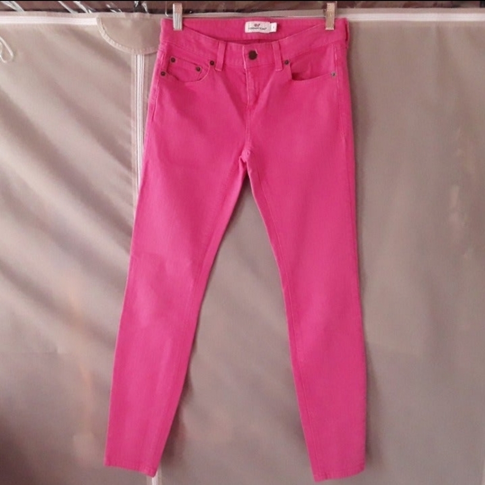 Vineyard Vines Women's size2 Jeans Skinny Pink Denim Low Rise Light Stretch